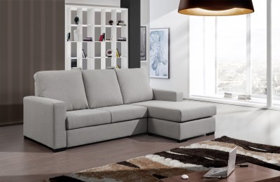 Sofá com Puf Chaise Reversível Look