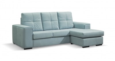 Sofá com Puf Chaise Reversível Luna