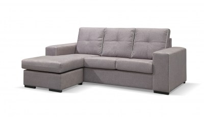 Sofá com Puf Chaise Reversível Power